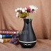 X-tree Aroma Essential Oil Diffuser Vase Design Wood Grain Ultrasonic Aroma Cool Mist Humidifier with Colorful LED Lights for Office Home Bedroom Baby Room Study Yoga Spa (400ml Vase) - B077HS81LW